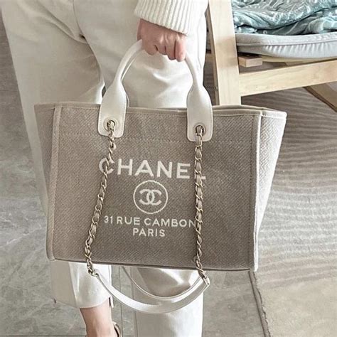 chanel deauville tote size|chanel deauville tote price.